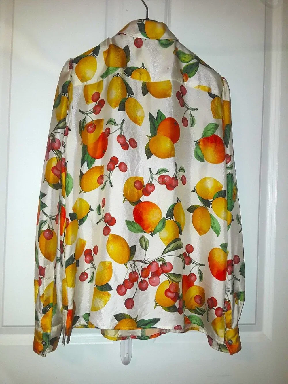 Dolce & Gabbana silk floral fruit shirt blouse US 6 or 8 - Picture 3 of 7